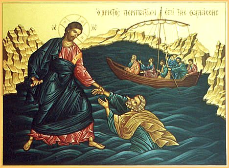 Kristus zachraňuje Petra